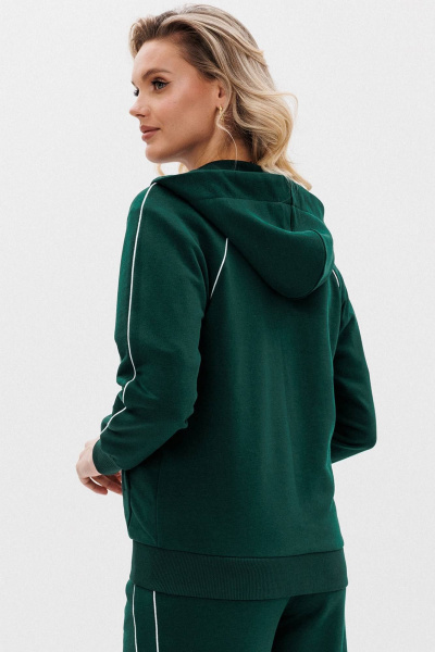 Зип-худи с капюшоном, вышивкой и логотипом из хлопка GO F4081/25-02. 170-176 - фото 2