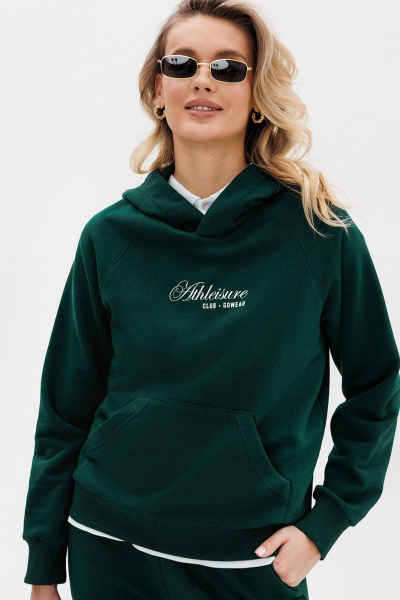 Базовое худи-реглан с принтом, эспаланом и карманом-кенгуру GO F4100а/25-02. 164-170 - фото 1