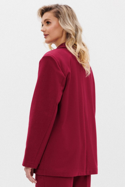 Жакет oversize с широкими плечами и пиджачным воротником GO F4105/12-01. 170-176 - фото 4