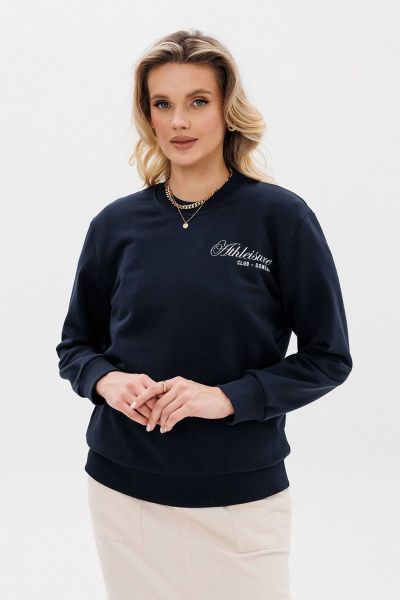 Спортивный свитшот с контрастной печатью и облегающим кройом GO F4107а/20-04. 164-170 - фото 1