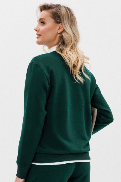 Зеленый спортивный свитшот из трикотажа с принтом GO F4107а/25-02. 170-176 - фото 2