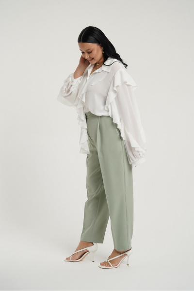 Классические брюки с стрелками и вставками тесьмы Deesses 4335 - фото 4