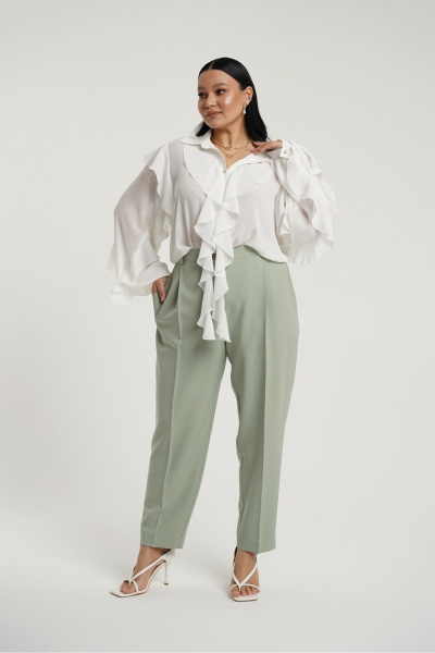 Классические брюки с стрелками и вставками тесьмы Deesses 4335 - фото 1