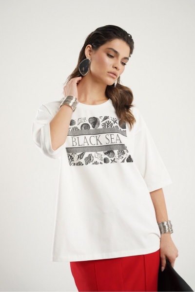 Свободная блуза из трикотажа с круглым вырезом Deesses 6366.1 - фото 9