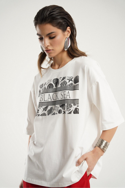 Свободная блуза из трикотажа с круглым вырезом Deesses 6366.1 - фото 7