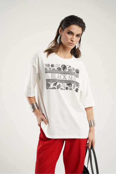 Свободная блуза из трикотажа с круглым вырезом Deesses 6366.1 - фото 6