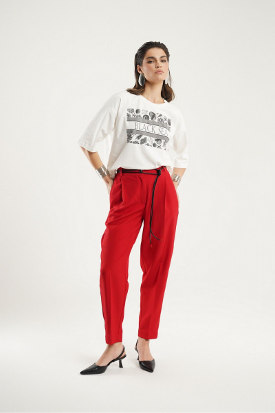 Свободная блуза из трикотажа с круглым вырезом Deesses 6366.1 - фото 5