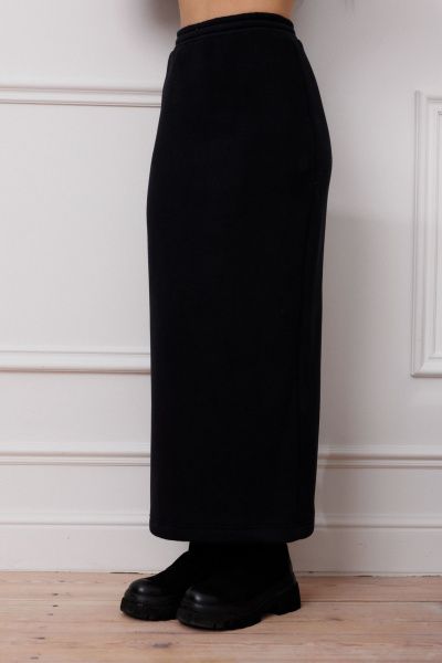 Свитшот и юбка трикотажный спортивный костюм Marshop М177 черный - фото 8