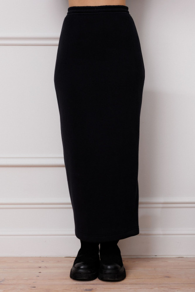 Свитшот и юбка трикотажный спортивный костюм Marshop М177 черный - фото 7