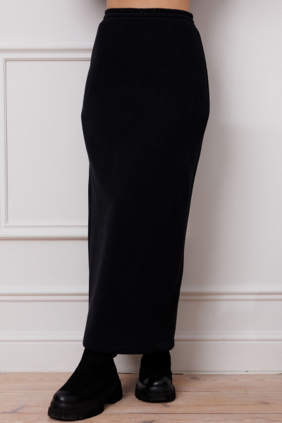 Свитшот и юбка трикотажный спортивный костюм Marshop М177 черный - фото 6