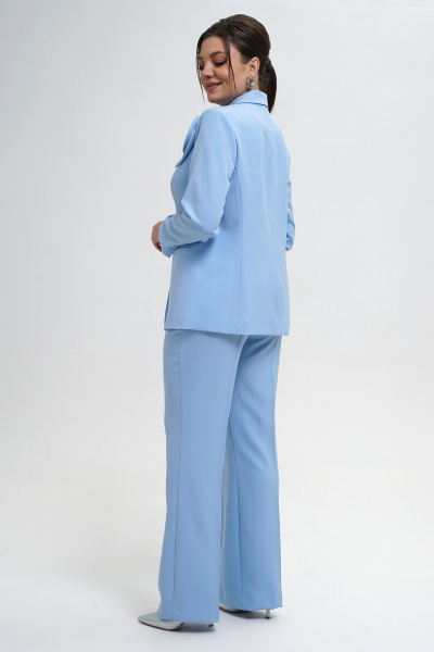 Брюки, жакет Alani Collection 2143 голубой - фото 9