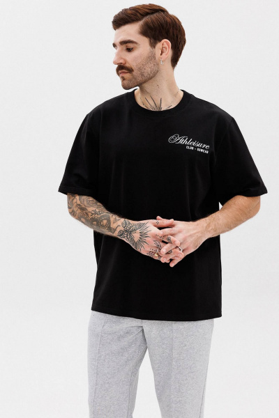 Футболка с контрастной печатью из хлопкового трикотажа GO M1001a/40-02. 176-182 - фото 4