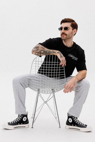 Футболка с контрастной печатью из хлопкового трикотажа GO M1001a/40-02. 176-182 - фото 5