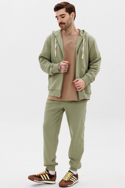 Брюки и худи спортивный костюм из трикотажа с логотипом GO M3070/26-02. 176-182 - фото 6