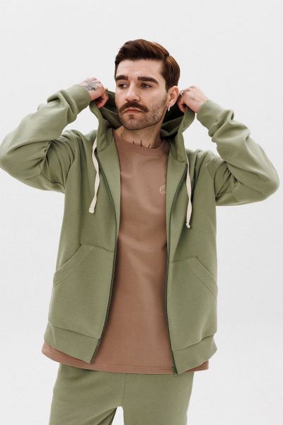 Брюки и худи спортивный костюм из трикотажа с логотипом GO M3070/26-02. 176-182 - фото 2