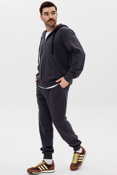Брюки и худи спортивный костюм из хлопка с логотипом GO M3070/30-03. 182-188 - фото 8