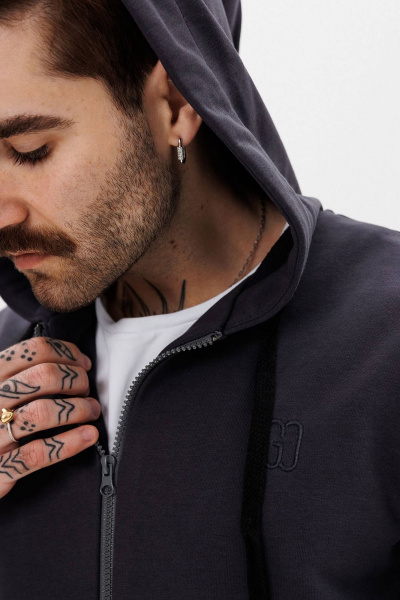 Брюки и худи спортивный костюм из хлопка с логотипом GO M3070/30-03. 182-188 - фото 5