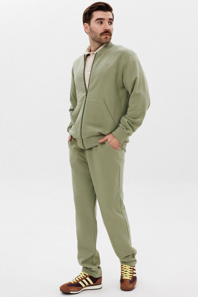 Брюки и джемпер спортивный костюм из хлопка с бомбером GO M3071/26-02. 176-182 - фото 7