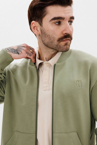 Брюки и джемпер спортивный костюм из хлопка с бомбером GO M3071/26-02. 182-188 - фото 6