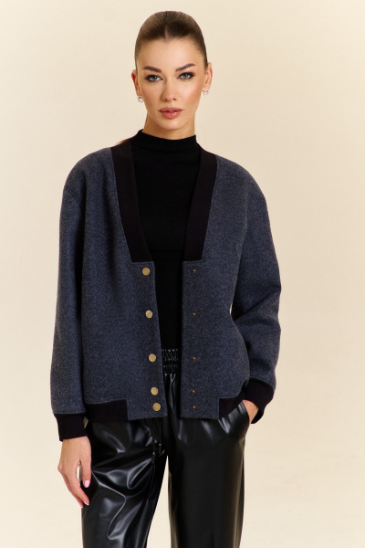 Бомбер DILIA 0922 серый - фото 2