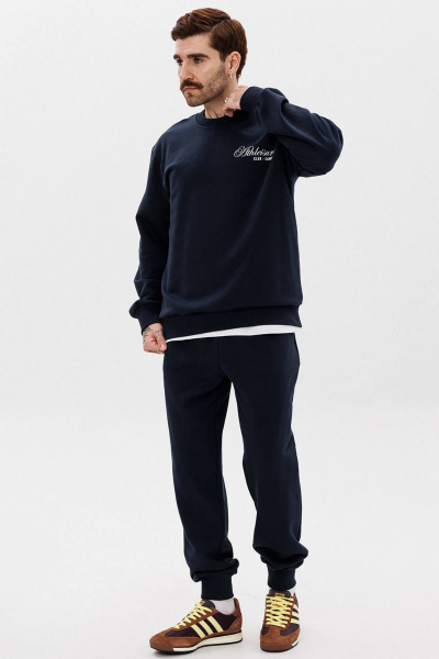 Брюки и свитшот спортивный костюм из трикотажа с логотипом GO M3107а/20-04. 176-182 - фото 4