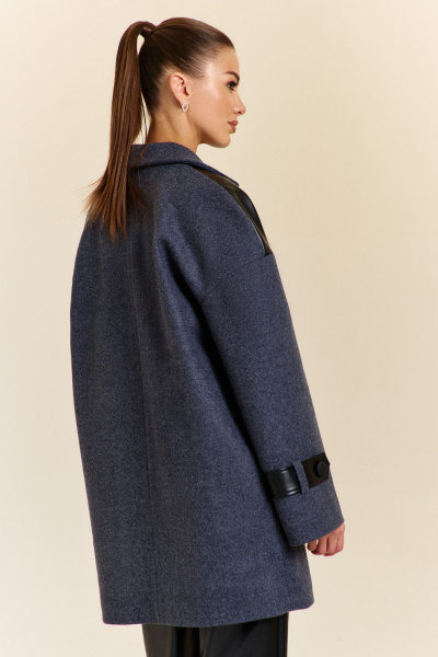 Тренч DILIA 0921 серый - фото 3