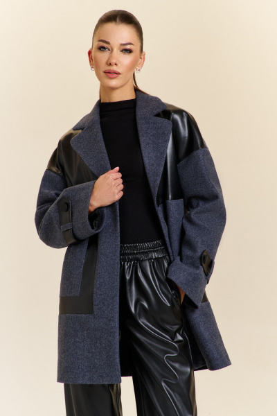 Тренч DILIA 0921 серый - фото 2