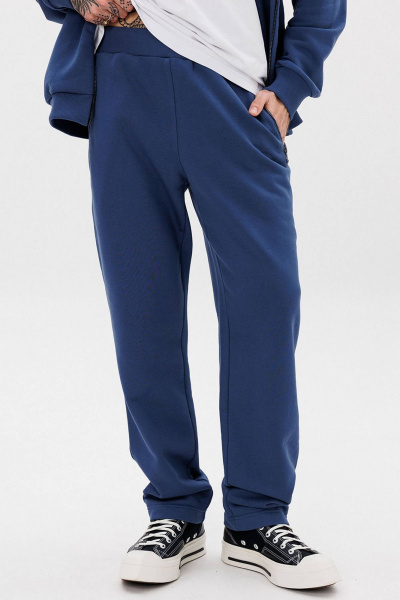 Демисезонный спортивный костюм из хлопка с металлическими молниями GO M3161/20-01. 176-182 - фото 8