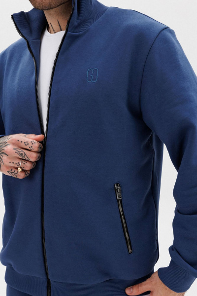 Спортивный костюм из трикотажа с металлическими молниями GO M3161/20-01. 182-188 - фото 4