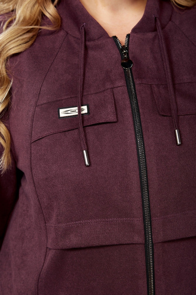 Брюки и жакет из искусственной замши фиолетовые Tensi 388 клевер - фото 6