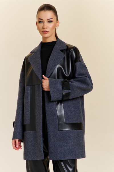 Тренч DILIA 0921 серый - фото 1