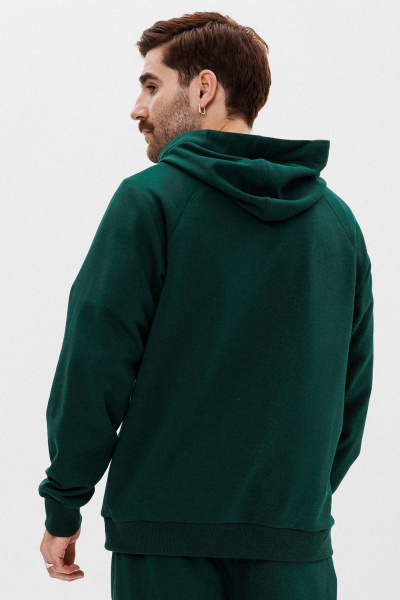 Худи хлопковый реглан с печатью и карманом кенгуру GO M4100а/25-02. 176-182 - фото 2