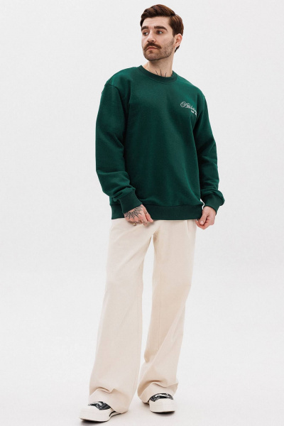 Свитшот хлопковый с контрастной печатью для мужчин GO M4107а/25-02. 182-188 - фото 3