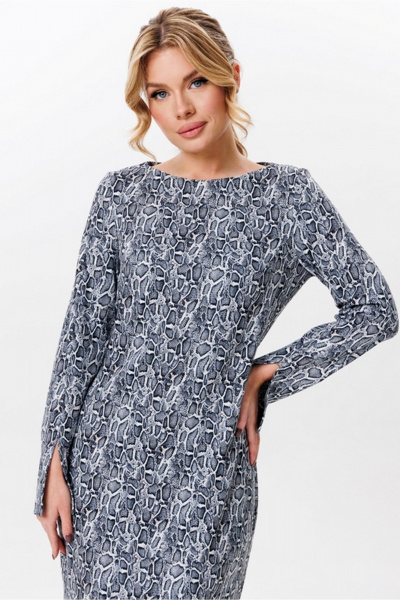 Приталенное платье из трикотажа с разрезом по низу Faufilure C1714 - фото 3