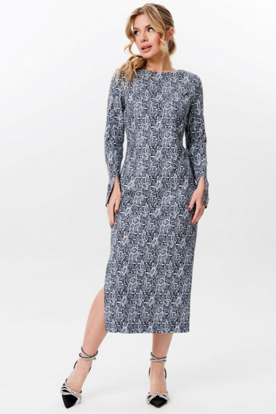 Приталенное платье из трикотажа с разрезом по низу Faufilure C1714 - фото 1