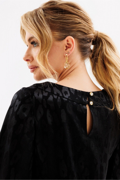 Свободное платье из жаккарда с карманами и разрезами Faufilure C1693 - фото 4