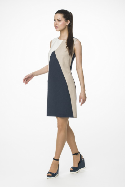 Платье Stilville 1537 синий - фото 2