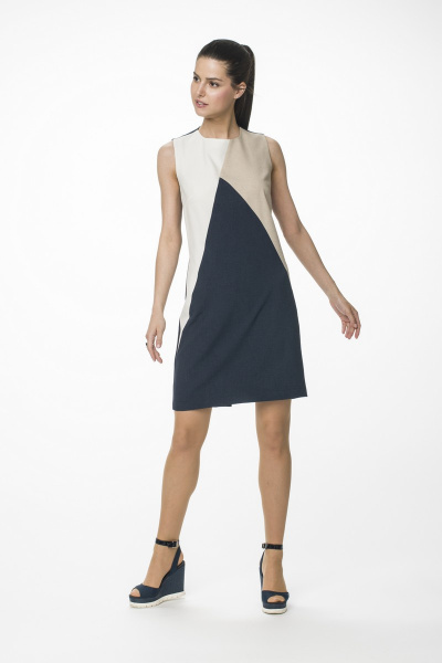 Платье Stilville 1537 синий - фото 3