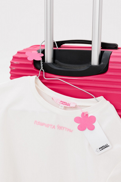 Лонгслив из хлопка с вышивкой и цветочным узором Anelli 1432 белый - фото 8