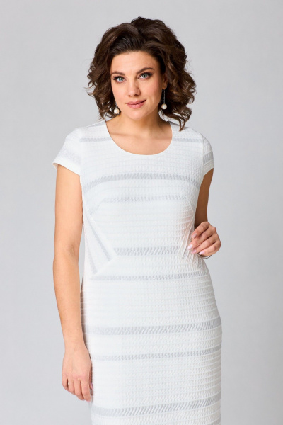 Платье и жакет из вискозы и полиэстера в молочном стиле Slaviaelit 549 - фото 8