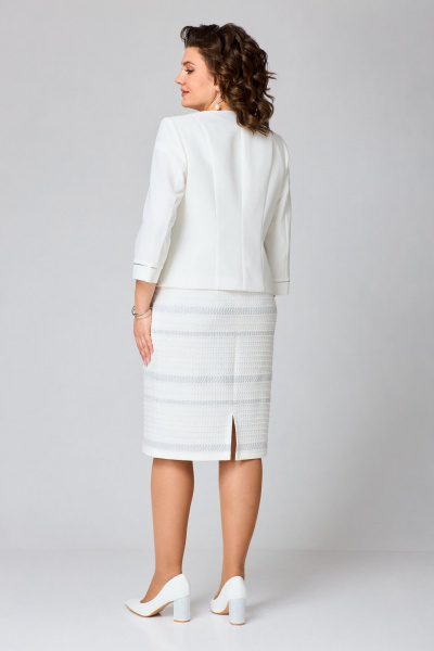 Платье и жакет из вискозы и полиэстера в молочном стиле Slaviaelit 549 - фото 3