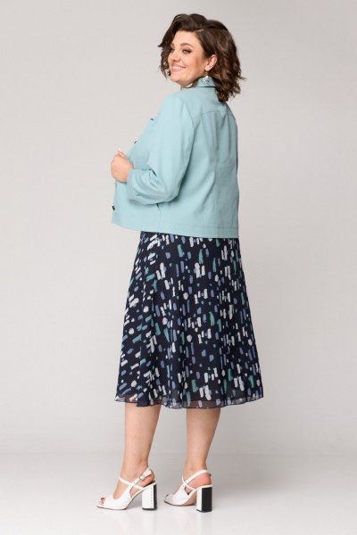 Платье и жакет из джинса, хлопка и шифона в классическом стиле Slaviaelit 541 - фото 4