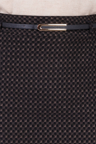 Юбка карандаш с разрезом и ремешком Domna 71054 черный - фото 5