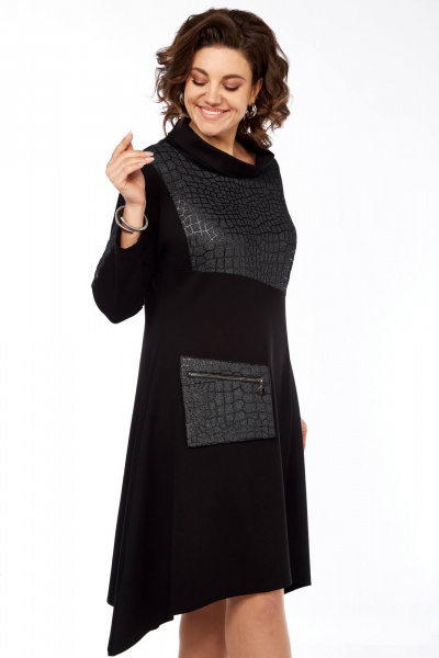 Элегантное платье трапеция из трикотажа с воротником Matini 3.1461/1 - фото 5