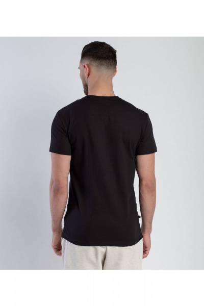 Мужская футболка из хлопка с круглым вырезом SERGE 7413/36 black002 - фото 2