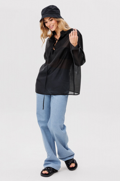 Джинсовые брюки прямого кроя с накладными карманами EOLA 2808 голубой - фото 11