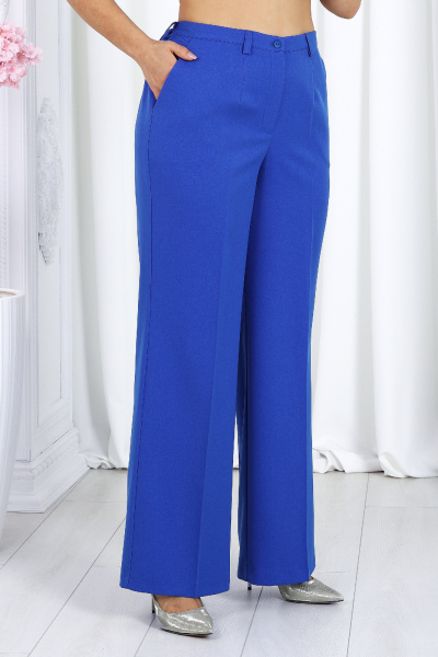 Брюки и жакет классического кроя из костюмной ткани Ninele 6047 василек - фото 15