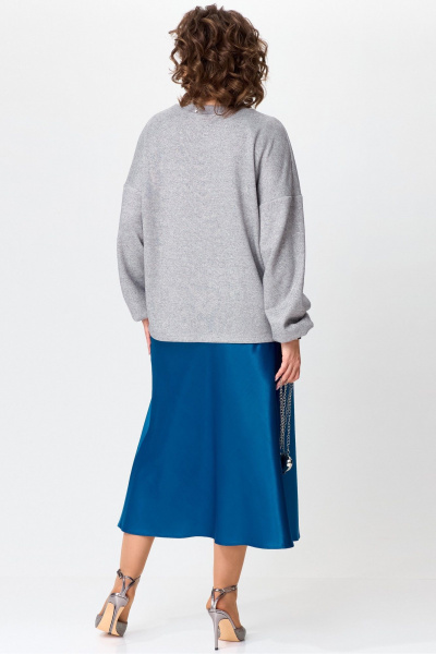 Свободный джемпер из мягкого трикотажа с люрексом Angelina & Сo 1201 - фото 9