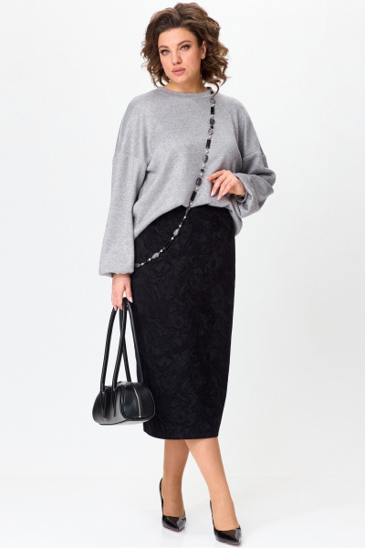 Свободный джемпер из мягкого трикотажа с люрексом Angelina & Сo 1201 - фото 6