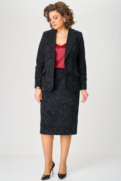 Поясное платье с изысканной рюшей и разрезом Angelina & Сompany 1204 - фото 7